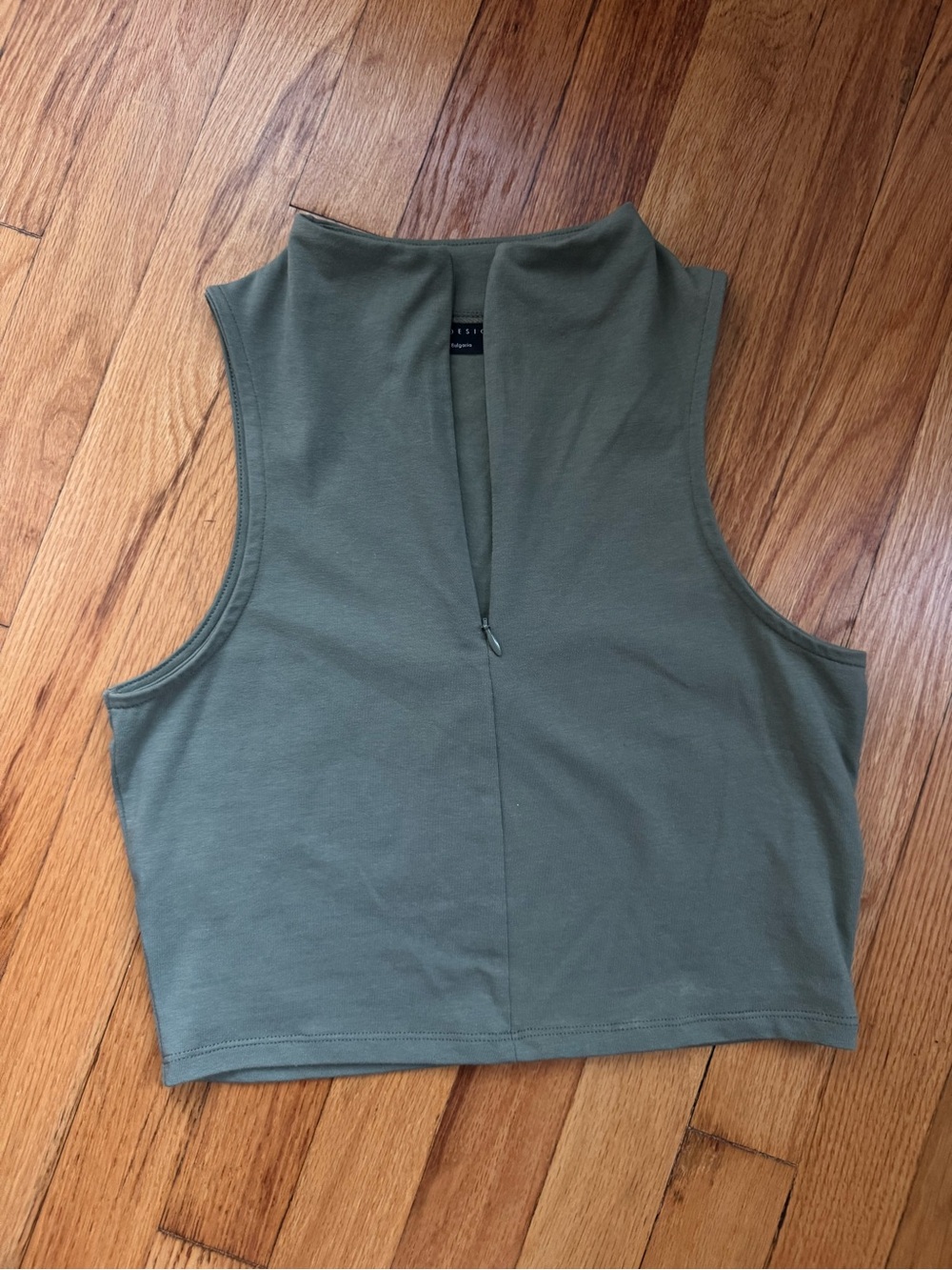 ASOS zip up mock neck crop top